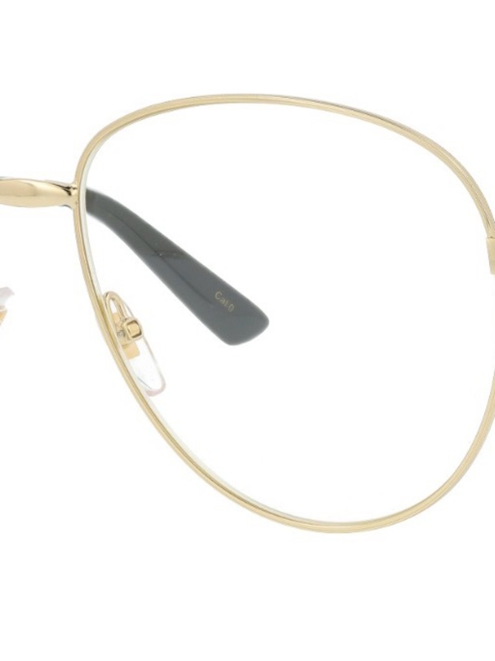 Gucci Gold Aviator Women's Eyeglass Frames with Black Temple Tips